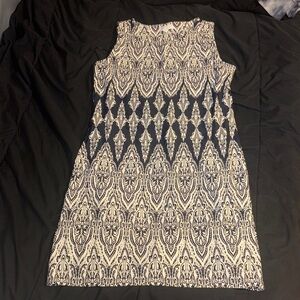 Elegant Black and White Patterned Dress